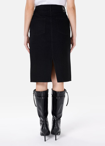 Черная кэжуал, джинсовая однотонная юбка Colin's