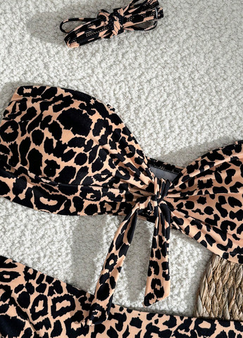 Бежевий літній купальник (ліф, трусики) бікіні, роздільний SHEIN