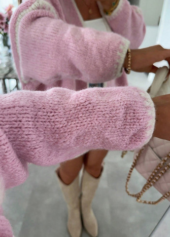 Розово-лиловый демисезонный кардиган SHEIN