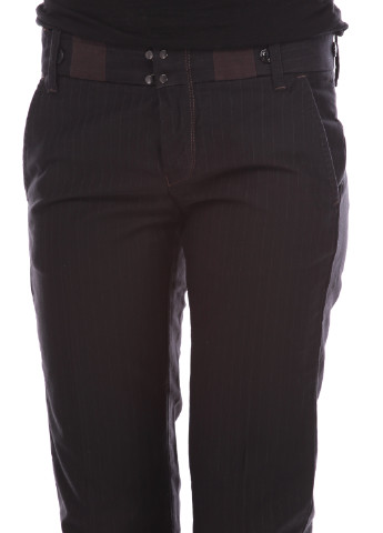 Черные кэжуал демисезонные прямые брюки Ra-Re