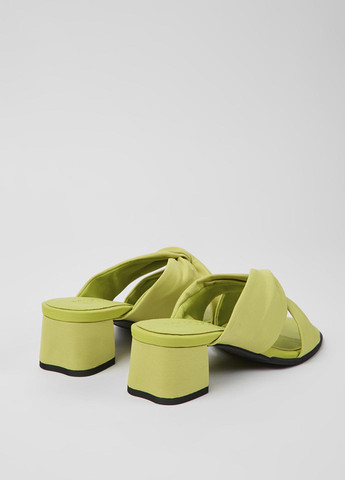 Оливковые шлепанцы Camper с драпировкой