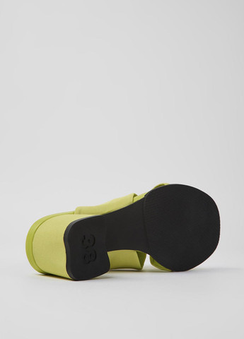 Оливковые шлепанцы Camper с драпировкой