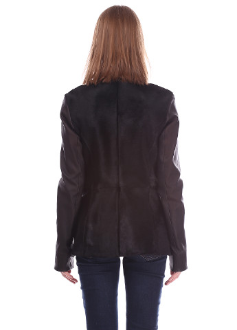 Черная демисезонная куртка кожаная Monte Catini