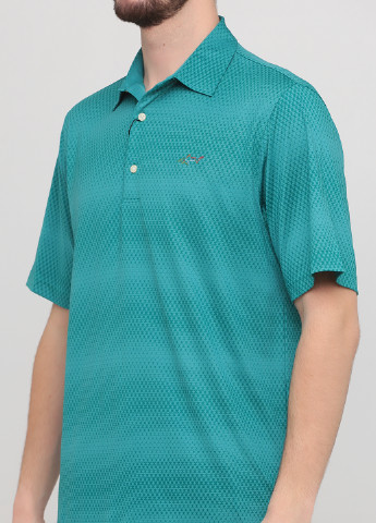 Зеленая футболка-поло для мужчин Greg Norman с орнаментом