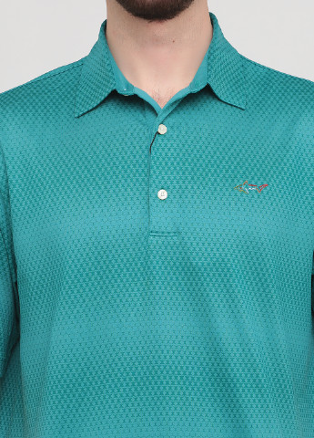 Зеленая футболка-поло для мужчин Greg Norman с орнаментом