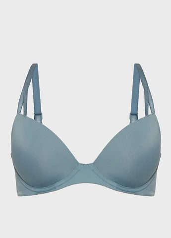 Серо-голубой бралетт бюстгальтер Calvin Klein с косточками полиамид
