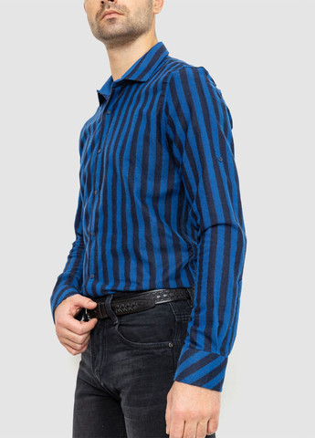 Синяя кэжуал рубашка в полоску Ager