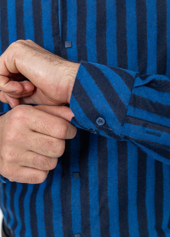 Синяя кэжуал рубашка в полоску Ager