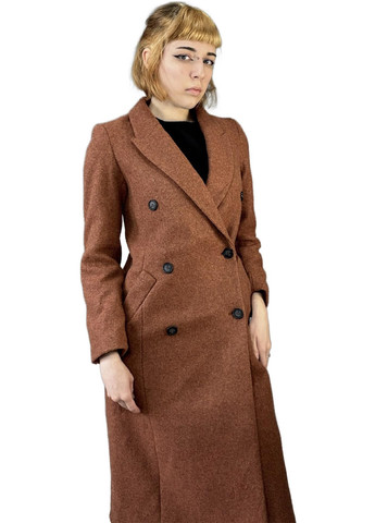 Коричневе демісезонне Пальто двобортне H&M