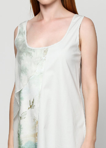 Светло-бежевое кэжуал платье Oblique с рисунком