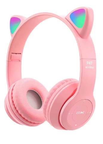 Бездротові дитячі навушники з котячими вухами та підсвічуванням RGB (472862-prob) рожевий Francesco Marconi (251779484)