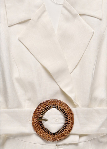 Комбінезон Forever New комбінезон-шорти однотонний молочний кежуал льон, віскоза