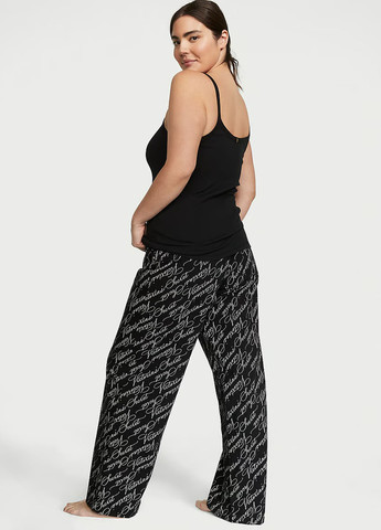 Черная всесезон пижама (топ, брюки) топ + брюки Victoria's Secret