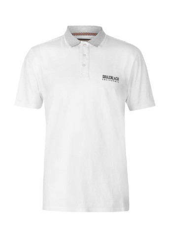 Белая футболка-поло для мужчин Soulcal & Co с логотипом