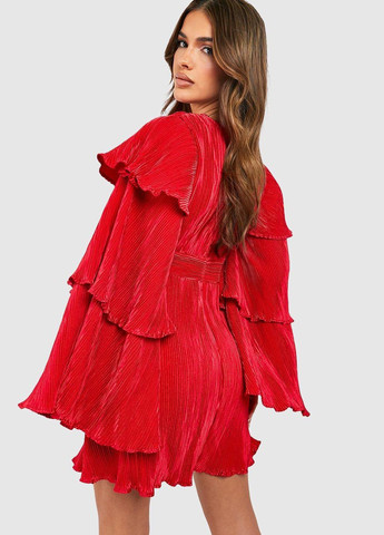 Червона святковий сукня а-силует Boohoo однотонна