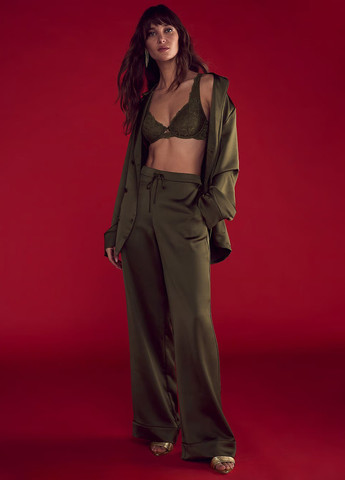 Зеленая всесезон пижама (рубашка, брюки) рубашка + брюки Victoria's Secret