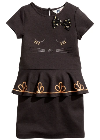Чёрное платье H&M (183014905)