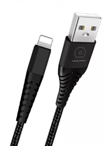 Кабель для заряджання та передачі даних WUW X177 USB to Lightning Чорний 1 м No Brand (255189497)