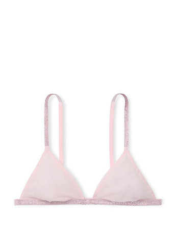 Бледно-розовый триэнджел бюстгальтер Victoria's Secret без косточек полиамид
