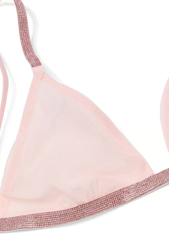 Бледно-розовый триэнджел бюстгальтер Victoria's Secret без косточек полиамид