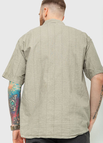 Серо-бежевая кэжуал рубашка однотонная Ager