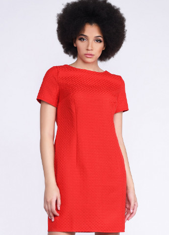 Яскраво-червона кежуал сукня з відкритою спиною Carica фактурна