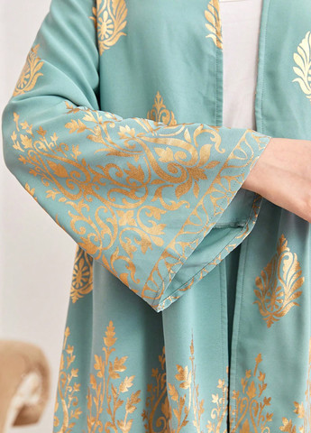 Мятный летний костюм (туника, брюки) SHEIN