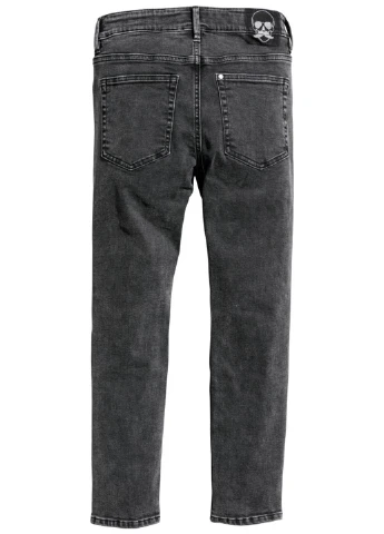 Серые демисезонные зауженные джинсы H&M