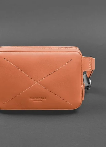 Кожаная женская поясная сумка Dropbag Mini коралловая BlankNote (235752500)