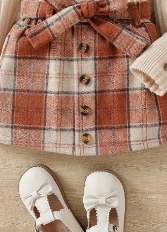 Бежевий демісезонний комплект (гольф, спідниця) SHEIN