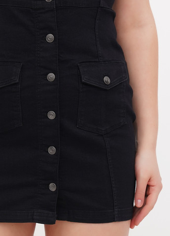 Черное джинсовое сарафан-джинсовий футляр H&M однотонное