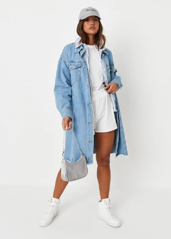 Голубая демисезонная куртка Missguided
