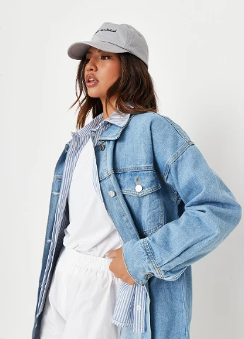 Голубая демисезонная куртка Missguided