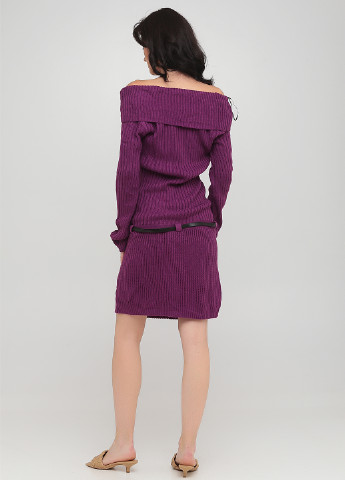 Сиреневое кэжуал платье платье-свитер CHD однотонное