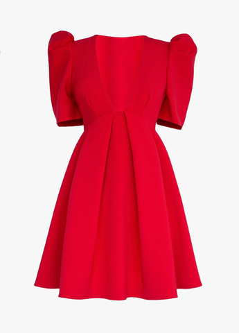 Красное кэжуал платье Gepur однотонное