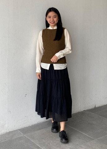 Молочная блузка Uniqlo