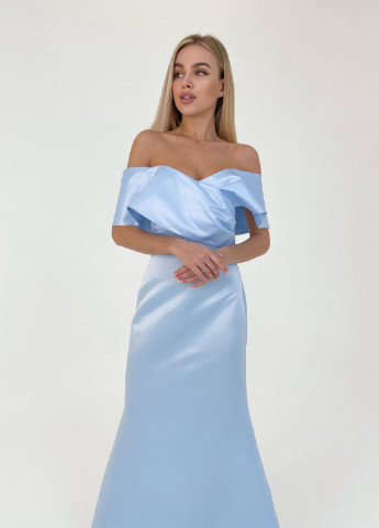 Темно-блакитна женское вечернее платье корсет голубого цвета р.l 384851 New Trend