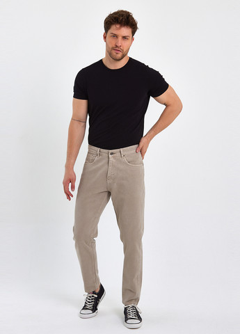 Бежевые демисезонные прямые джинсы Trend Collection