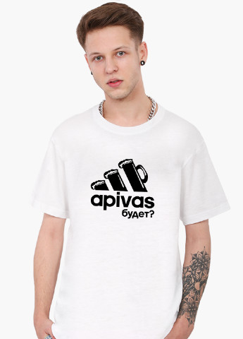 Белая футболка мужская апивас (apivas) белый (9223-1986) xxl MobiPrint