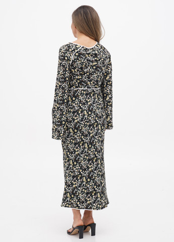 Черное кэжуал платье Fashion Union с цветочным принтом