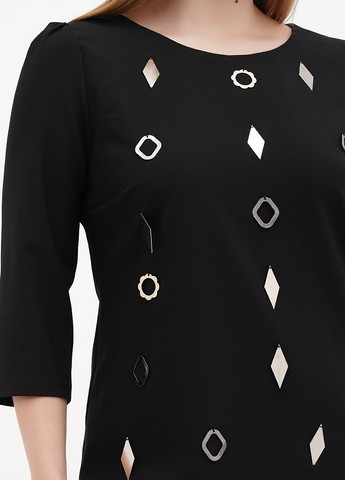 Чорна кежуал сукня Sassofono однотонна