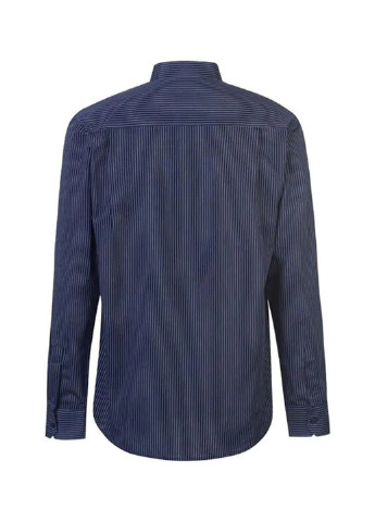 Темно-синяя классическая рубашка в полоску Pierre Cardin