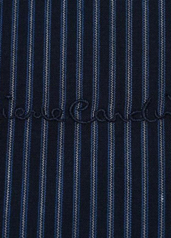 Темно-синяя классическая рубашка в полоску Pierre Cardin