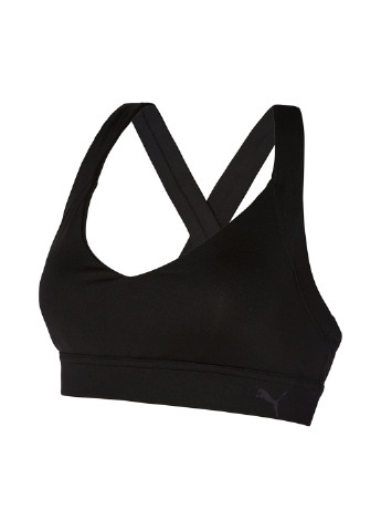 Чёрный бра own it mid impact women's training sports bra Puma полиэстер, эластан