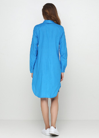 Голубое кэжуал платье Jhiva однотонное