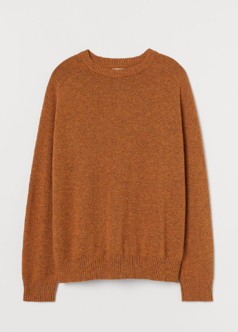 Светло-коричневый зимний свитер шерсть бленд H&M