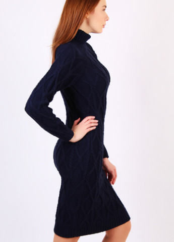 Темно-синя кежуал сукня в'язана жіноче темно-синє 44-46 BS однотонна