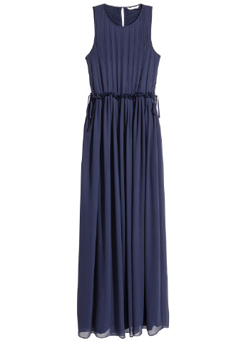 Синее коктейльное платье в греческом стиле H&M однотонное