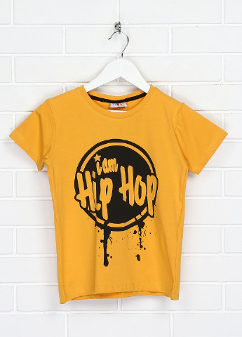Желтая летняя футболка Hacali Kids