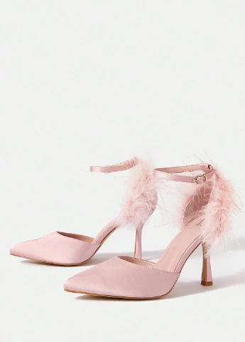 SHEIN Туфлі мері джейн пудровий з текстиль, китай — літо (302435187)